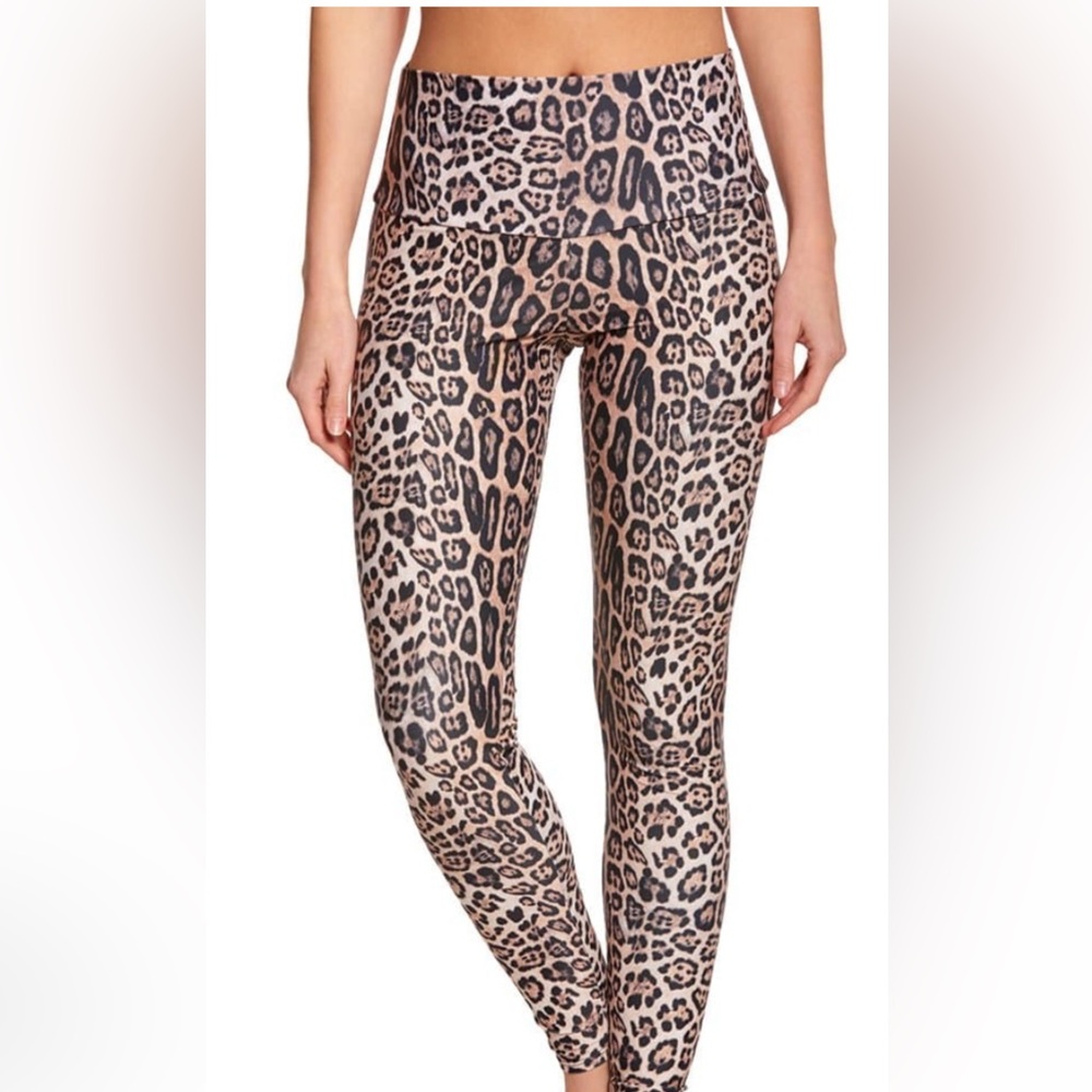 NWT Onzie Workout Yoga Leopard High Rise Long Leggings Size XS